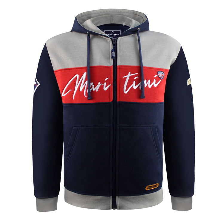 GERARDO HOODIE SHIRT NAVY GREY