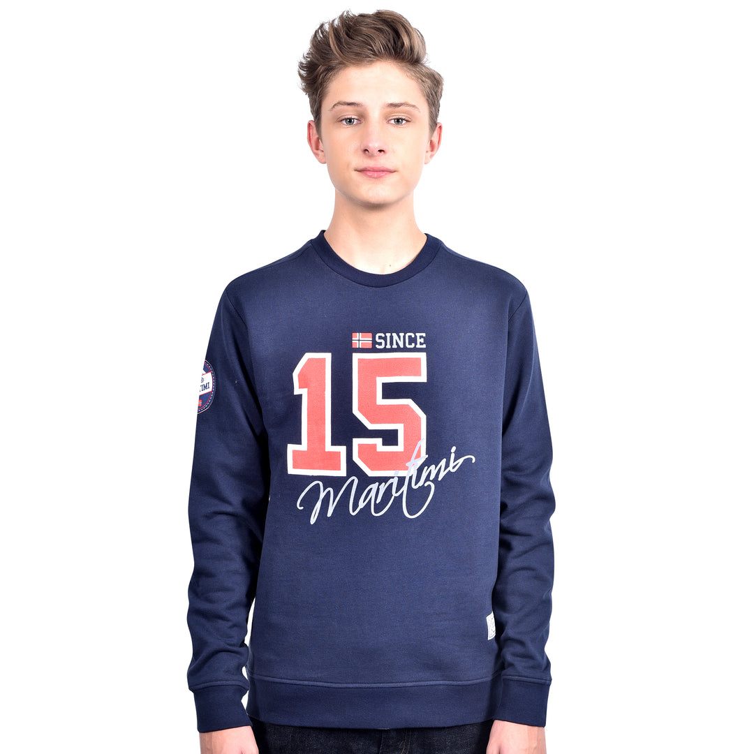 スウェット・トレーナー HERNO navy sweatshirt OVERSIZED CREWNECK SWEATSHIRT – ÉTERNE