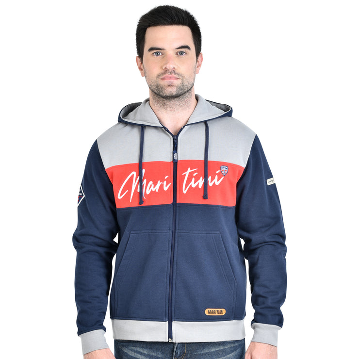 GERARDO HOODIE SHIRT NAVY GREY