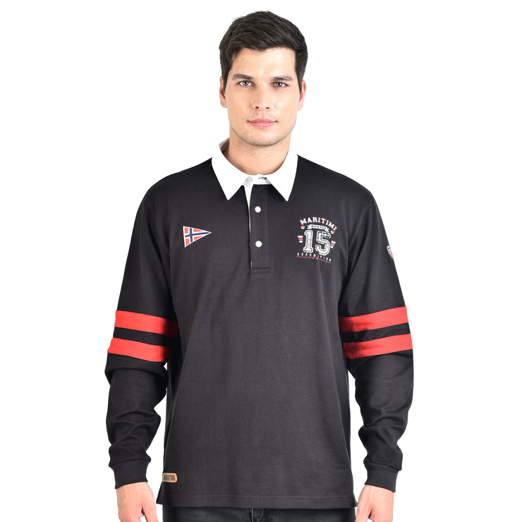 GAVIN RUGBY SHIRT BLACK