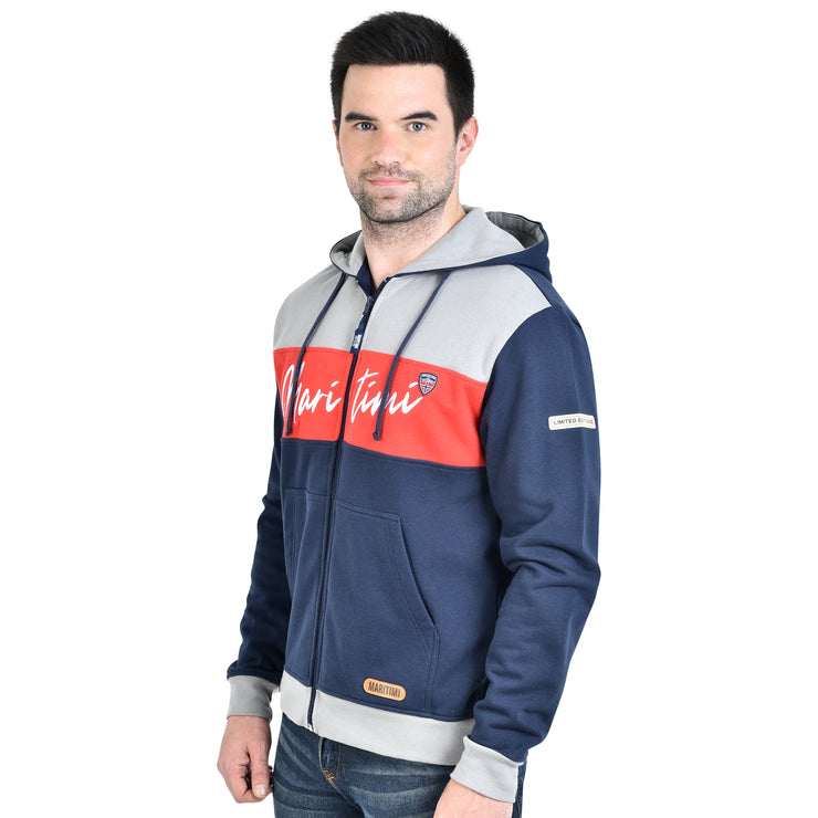 GERARDO HOODIE SHIRT NAVY GREY
