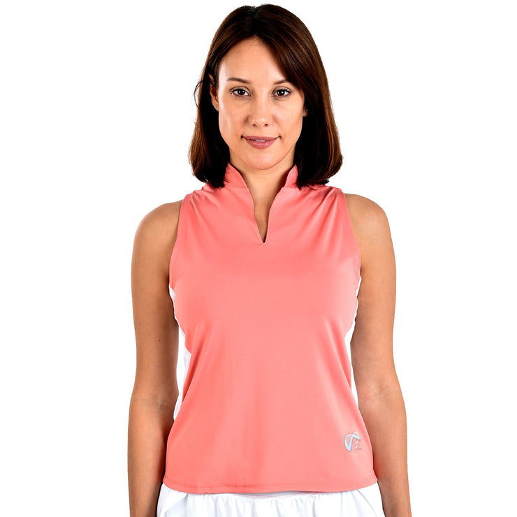 HARRIETT TANK TOP CORAL WHITE