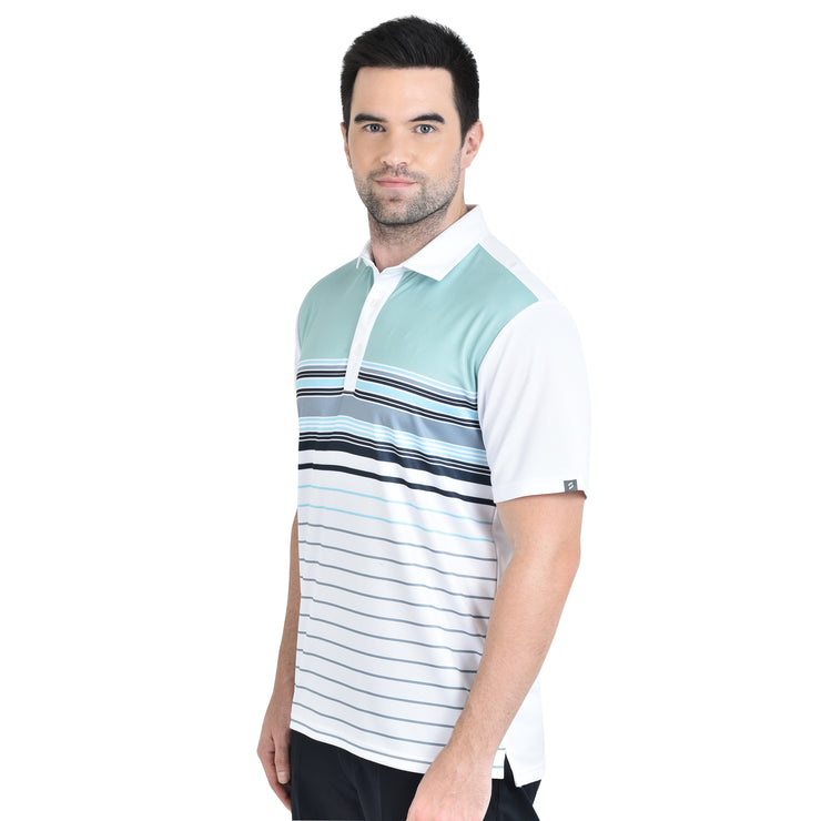 FIDEL POLO SHIRT WHITE LIGHT GREEN