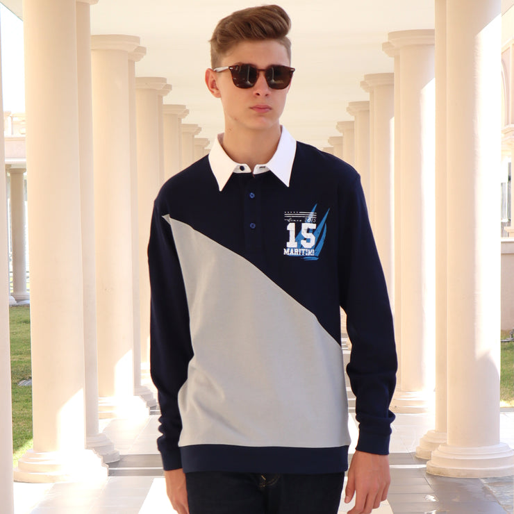 DANE RUGBY SHIRT NAVY