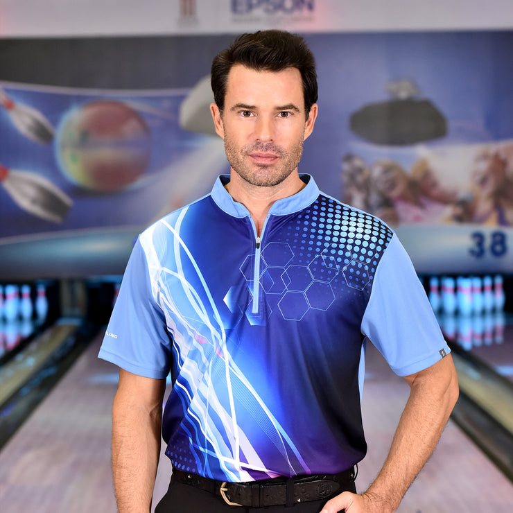 CARLETON BOWLING JERSEY BLUE