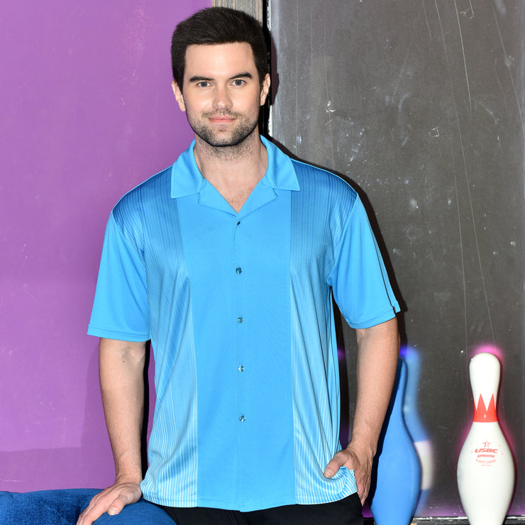 FITZGERALD BOWLING SHIRT TURQUOISE