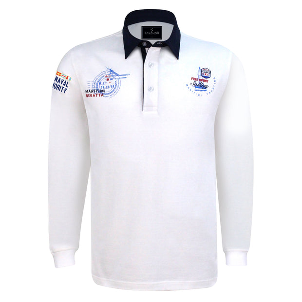 DALTON RUGBY SHIRT WHITE