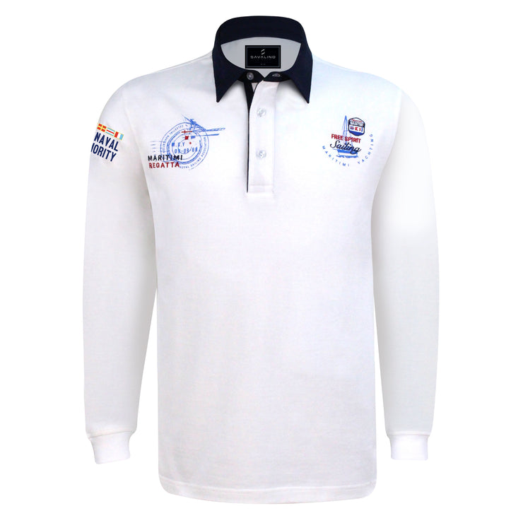 DALTON RUGBY SHIRT WHITE