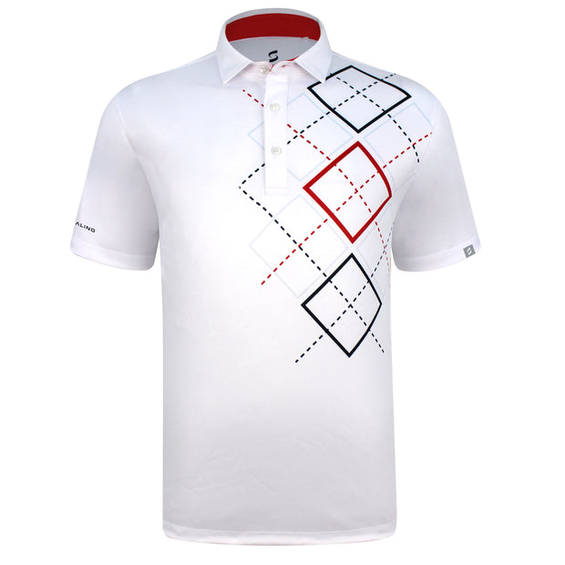 ADLEY POLO SHIRT WHITE/RED