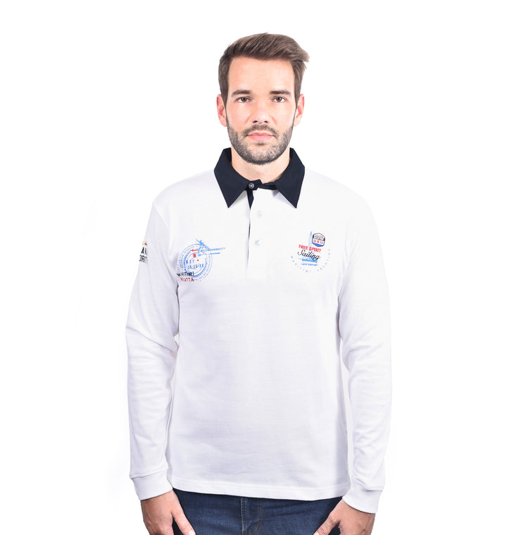 DALTON RUGBY SHIRT WHITE