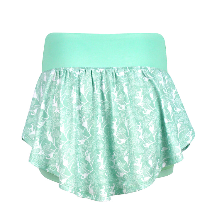 HERMINE SKORTS MINT GREEN WITH FLOWER PRINT