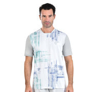 HAYWOOD T-SHIRT LIGHT GREY VERTICAL PRINT