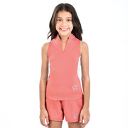 HARMONY Coral Shorts and Ccoral / White Top