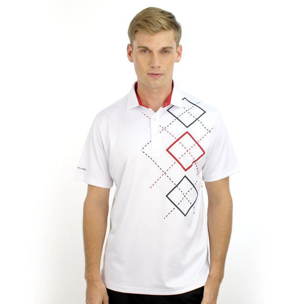 ADLEY POLO SHIRT WHITE/RED