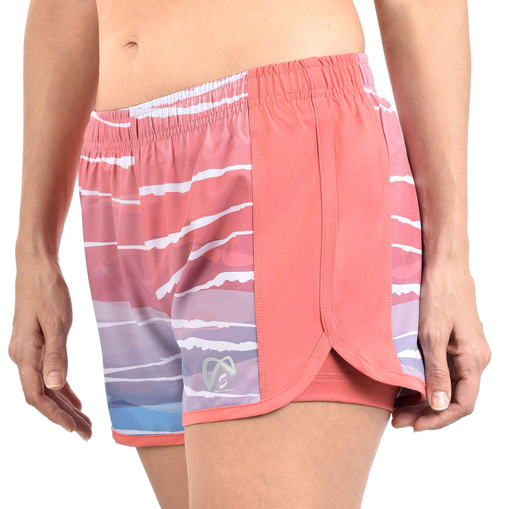 HEATHER SHORTS PRINTED CORAL