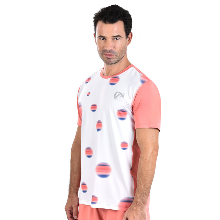 HAROLD T-SHIRT CIRCLE PRINTED CORAL
