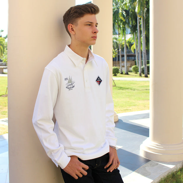 DAVIS RUGBY SHIRT WHITE