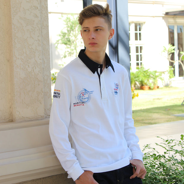 DALTON RUGBY SHIRT WHITE