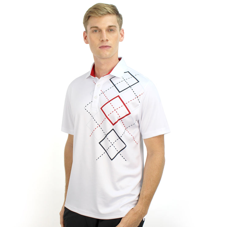 ADLEY POLO SHIRT WHITE/RED