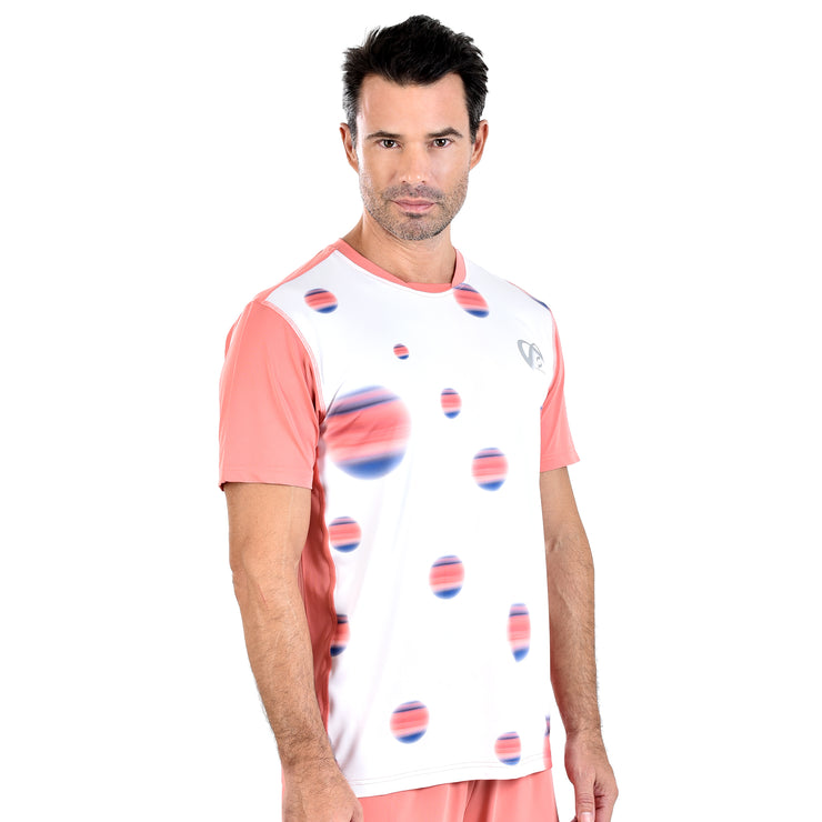 HAROLD T-SHIRT CIRCLE PRINTED CORAL