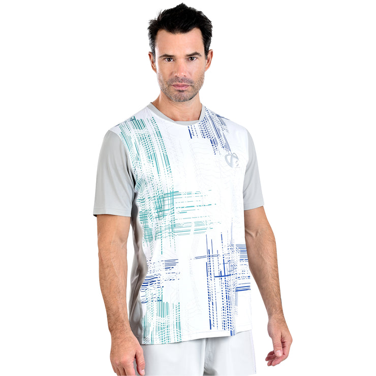 HAYWOOD T-SHIRT LIGHT GREY VERTICAL PRINT