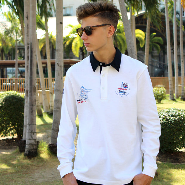 DALTON RUGBY SHIRT WHITE