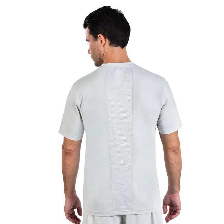 HAYWOOD T-SHIRT LIGHT GREY VERTICAL PRINT