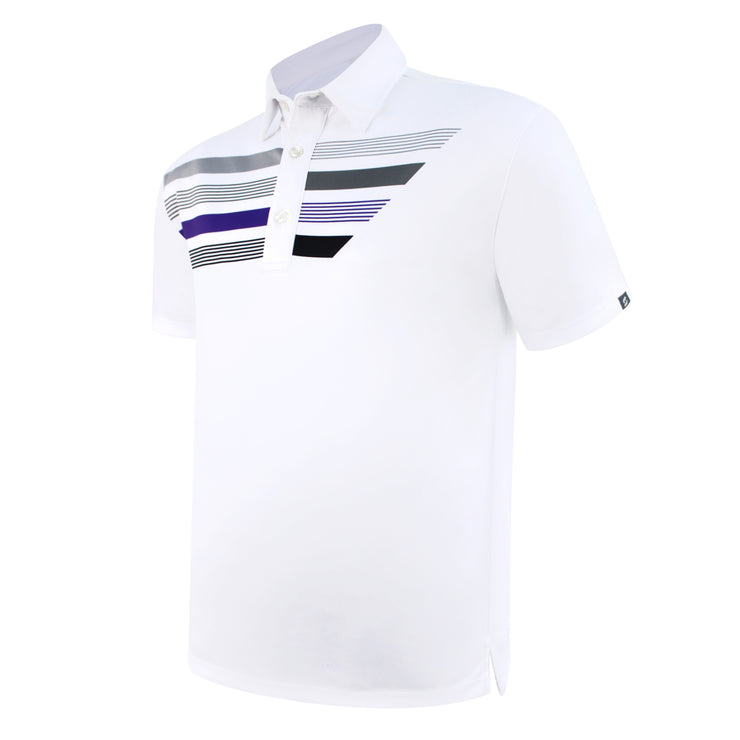 ALVARO POLO SHIRT WHITE/PURPLE
