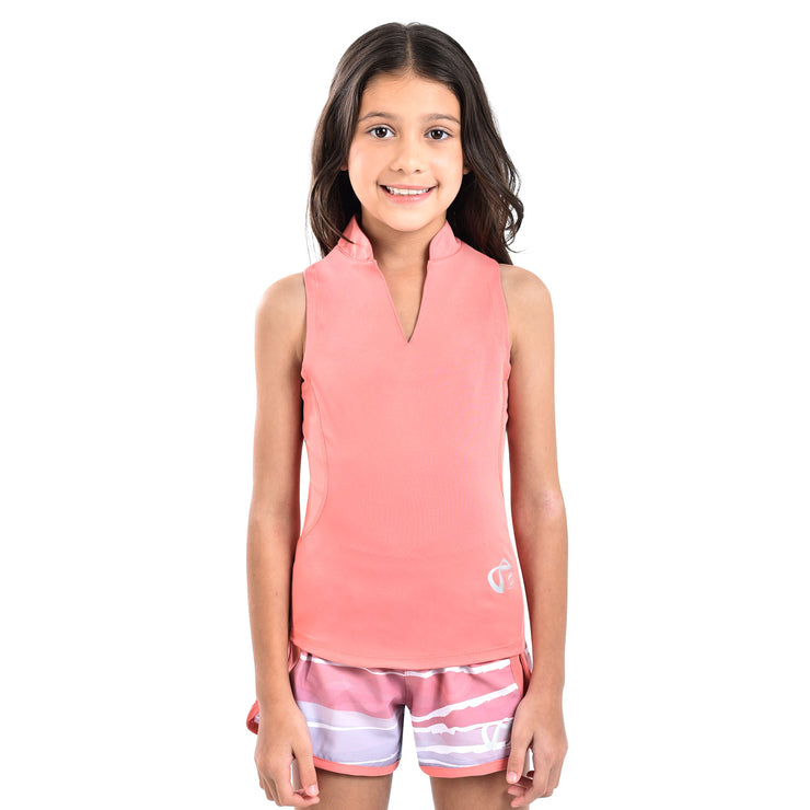 HARMONY Coral Printed Shorts and Coral Top