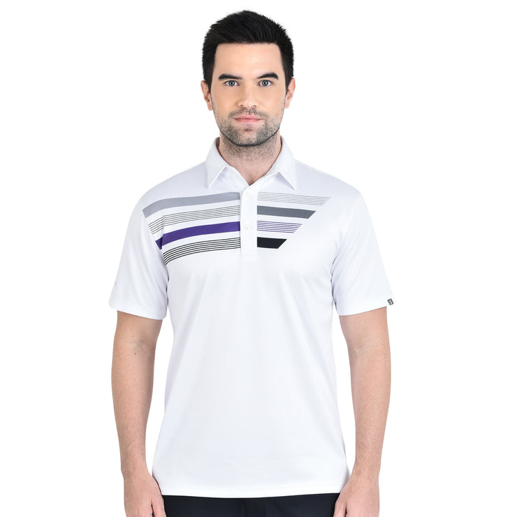 ALVARO POLO SHIRT WHITE/PURPLE