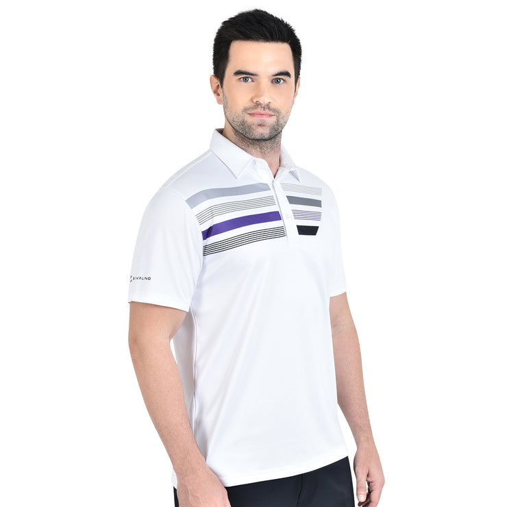 ALVARO POLO SHIRT WHITE/PURPLE