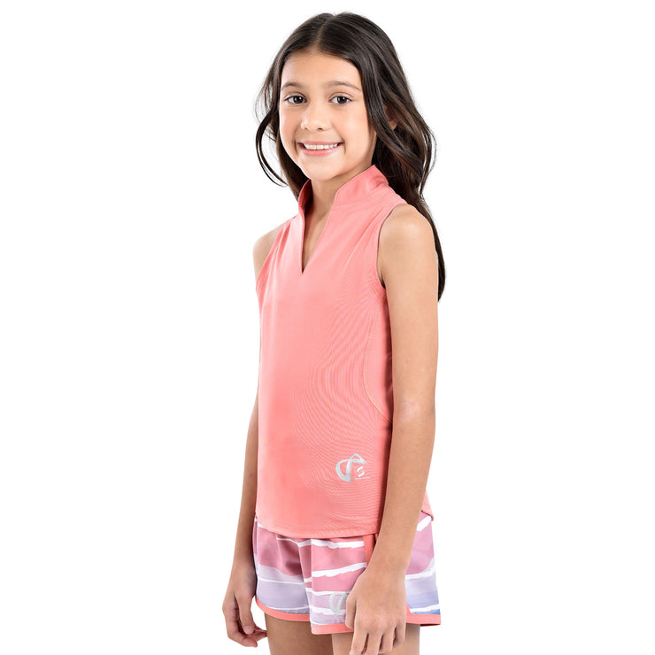 HARMONY Coral Printed Shorts and Coral Top
