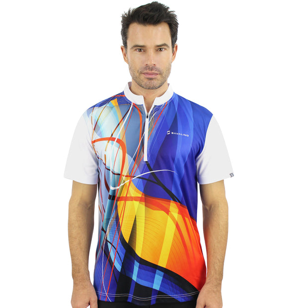 ADLER BOWLING JERSEY WHITE-ROYAL BLUE