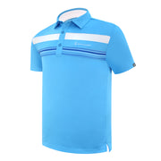 ALAN POLO SHIRT SKYBLUE WITH PRINTED PANEL