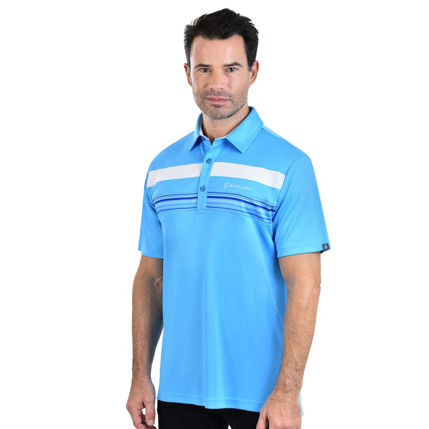 ALAN POLO SHIRT SKYBLUE WITH PRINTED PANEL