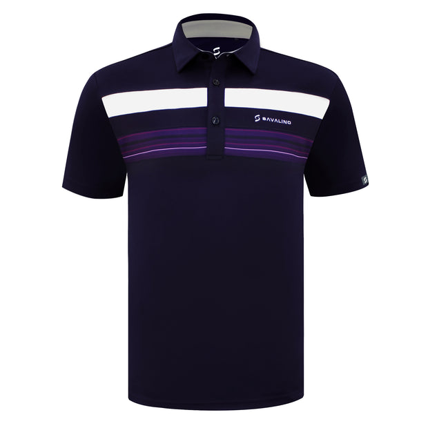 ALAN POLO SHIRT SAPPHIRE WITH PRINTED PANEL