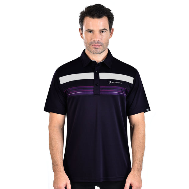 ALAN POLO SHIRT SAPPHIRE WITH PRINTED PANEL