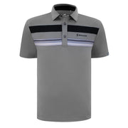 ALAN POLO SHIRT DARK GREY WITH PRINTED PANEL