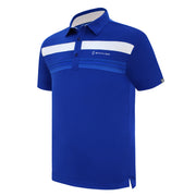 ALAN POLO SHIRT ROYAL BLUE WITH PRINTED PANEL