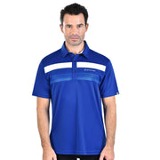 ALAN POLO SHIRT ROYAL BLUE WITH PRINTED PANEL